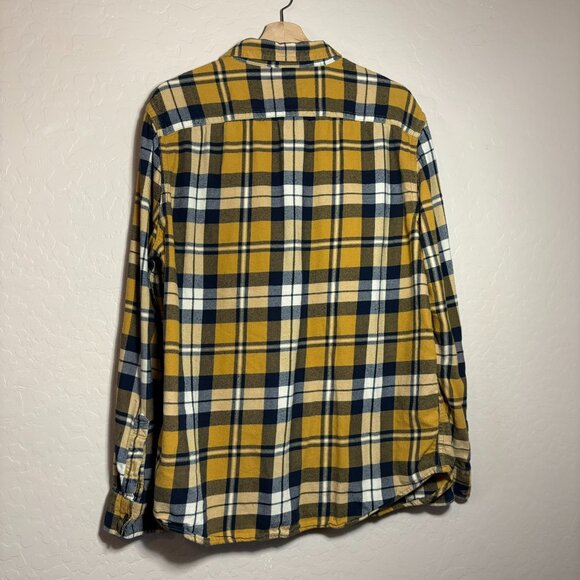 American Eagle Heritage Mens Yellow Flannel Long Sleeve Button Down Shirt XL - Picture 6 of 11